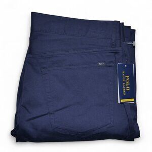 Polo Ralph Lauren Tailored Fit Performance Chino Pants Size 34x34 Navy Blue NWT
